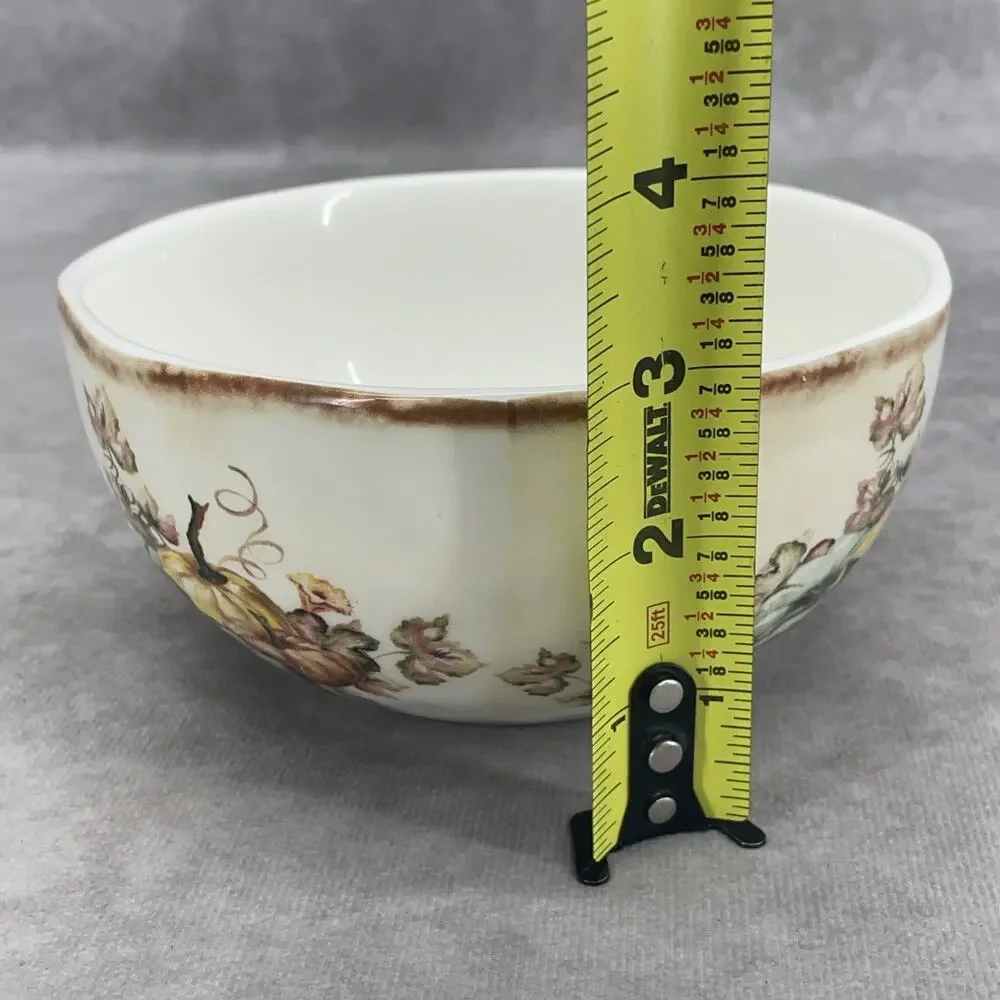Set of 2 Pier 1 Harvest Blessings Soup Cereal Bowls Earthenware 6